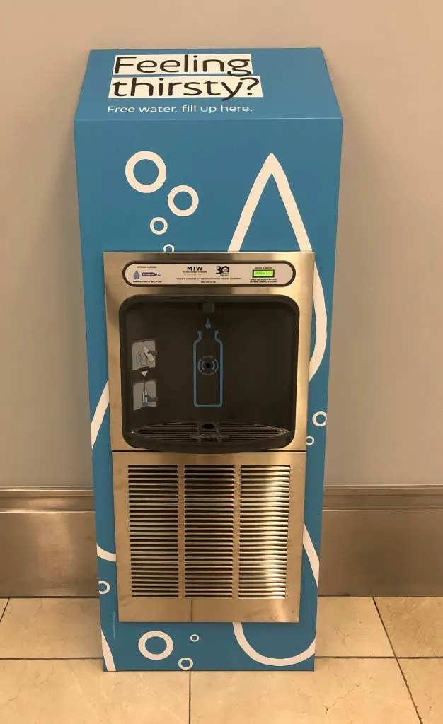 New bottle refill station at Intu Derby